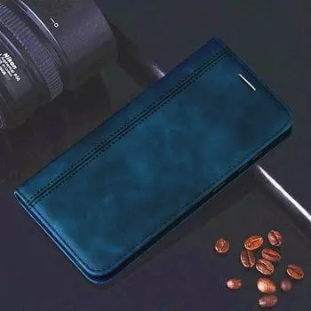 Кожаный чехол-книжка с магнитом-книжкой для Samsung Galaxy A12 M12 A10 A50 A51 Xiaomi Redmi 10C 10A 9A 9C Note 11S Mi 11 Lite Poco Apple iPhone Case Сумки iPhone 6 (6S) чёрный