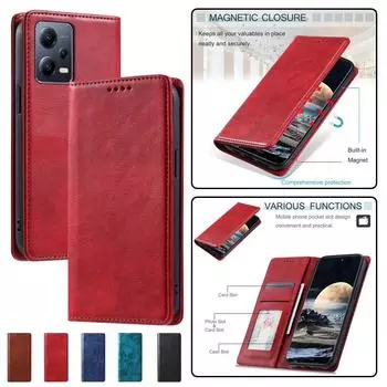 Кожаный чехол-кошелек для телефона XiaoMi POCO X5 Pro F5 M5S RedMi Note 12 Pro Plus 11 для Google Pixel 8 Pro 7A 7 для Huawei P60 Pro P50 P40 откидная крышка XiaoMi 11T (11T Pro) чёрный