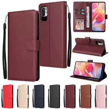 Кожаный чехол-кошелек для Xiaomi Redmi 10 2022 9 9A 9C 9T 8 8A 7A 6 Note 10 10S 10 Pro 9S 9 Pro 8 Pro 7 6 5 Pro Poco X3 Pro M4 Pro M3 11T Xiaomi Mi 11T чёрный