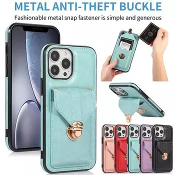 Кожаный чехол-кошелек премиум-класса с карманом для карточек для Samsung S24 S23 S22 S21 Ultra Plus S23FE Note20Ultra A14 A54 для iPhone 15 14 Plus 13 12 11 Pro Max XSMAX iPhone 6/6S красный