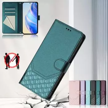 Кожаный чехол-кошелек, прочный держатель для карт с блокировкой RFID, противоударный защитный чехол-книжка с подставкой для Samsung Galaxy M04 M13 M10S M23 M55 M54 M60S M33 Samsung M05 4G чёрный