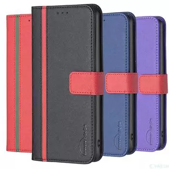 Кожаный чехол Lines для телефона Samsung Galaxy S20 S21 Fe S22 Plus Ultra A13 A33 A53 A73 5g, флип-кошелек, подставка, слот для карт, чехол для книги For A23 5G красный