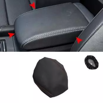 Кожаный чехол на центральный подлокотник для VW Golf 7 MK7 VII 2014 2015 2016, салон автомобиля, центральный подлокотник, поверхностная крышка, отделка чёрный