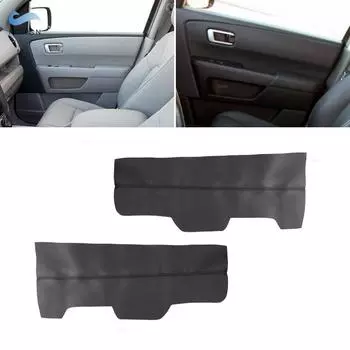 Кожаный чехол на подлокотник для Honda Pilot 2009 2010 2011 2012 2013 2014 2015, 2 шт., черный кожаный чехол на подлокотник передней двери