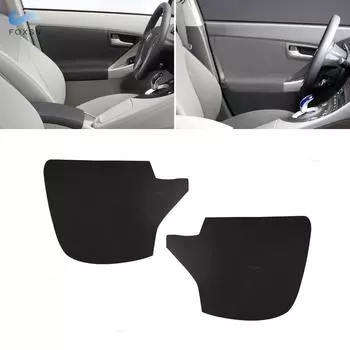 Кожаный чехол на подлокотник для Toyota Prius 30 2009 2010 2011 2012 2013 2014 2015, 2 шт., черный чехол на подлокотник передней двери автомобиля