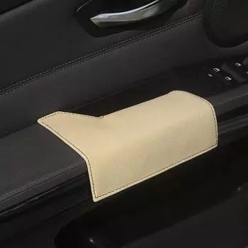 Кожаный чехол на подлокотник для внутренней двери для BMW 3 серии E90 X5 E70 2007-2011, ручка боковой двери автомобиля, накладка на панель подлокотника Black for LHD