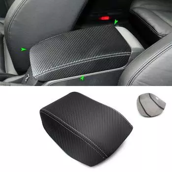 Кожаный чехол на подлокотник с мягкой углеродной текстурой для VW Golf 6 MK6 2010 2011 2012 2013, центральный подлокотник автомобиля, кожный покров, наклейка, отделка red line