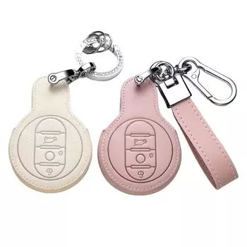 Кожаный чехол Oli для смарт-ключа автомобиля, чехол-держатель для BMW Mini Cooper Clubman Countryman R55 R56 R57 R58 R59 R60 S Roadster белый