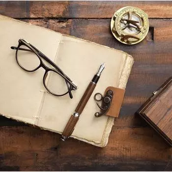 Кожаный чехол ручной работы с декоративными краями, винтажная бумага для пар с гравировкой, дневник с металлическим замком, ежедневник-планировщик, тетради для письма 7 x 5 in коричневый