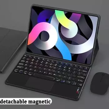 Кожаный чехол с Bluetooth-клавиатурой для Huawei Matepad Air 11,5 2023 M6 10,8 для Matepad 11 2021 11,5 2023, магнитный чехол-клавиатура с трекпадом Matepad Air 11.5 чёрный