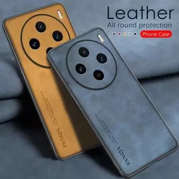 Кожаный чехол с матовым ультратонким силиконовым покрытием, полноразмерная камера, защитный чехол для телефона VivoX100sPro V2324HA V2359A vivo X100s красный