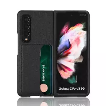 Кожаный чехол с отделением для карт с защитой от падения для Samsung Galaxy Z Fold 4 5g Fold4 Fold3 Fold2 Fold 3 2, ударопрочный тонкий чехол for Samsung Z Fold 2 темно серый