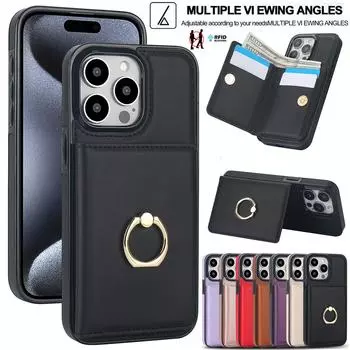 Кожаный чехол с отделением для карточек и слотом для карточек для iPhone 15 14 13 12 Pro Max Xs Max Xr 8/Samsung S24 S23 S22 S21 Ultra Plus A14 A13 A54 A53 A52 iPhone 7/8/SE 2020 белый