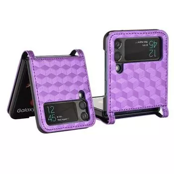 Кожаный чехол с отделением для карты памяти для Samsung Galaxy Z Flip3 Flip 4 Flip4 5g Flip 3, чехол для мобильного телефона с защитой от царапин for samsung z flip3 чёрный