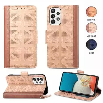 Кожаный чехол с подставкой для Samsung Galaxy A53 A33 A23 A73 A13 5g A52s A52 A72 A32 A22 A12, защитный чехол для бизнеса for Galaxy A52 4G синий