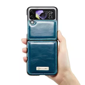 Кожаный чехол с защитой от падения с точным вырезом для Samsung Galaxy Z Flip4 Flip 3 Zflip4 Flip3 Flip 4, противоударная сумка для телефона for Samsung z Flip 4 розовый