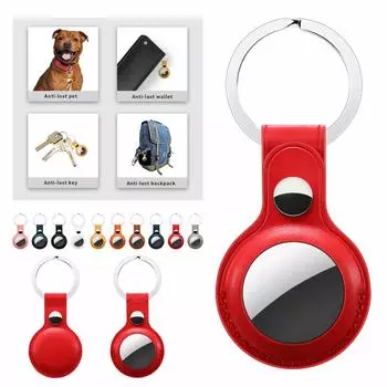 Кожаный чехол Sagit для AirTag, брелок для ключей AirTags Tracker, кожаный чехол One Size коричневый