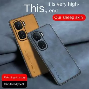 Кожаный чехол Skinsheep для IQOO Neo 10 Pro NEO10 9 Pro Матовый силиконовый бампер для камеры Защитный чехол для Vivo Iqoo 13 Pro 12pro Z9 Turbo Plus IQOO Neo 10 Pro чёрный