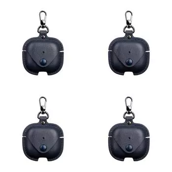 Кожаный чехол защитный чехол винтажный чехол для Apple Airpods 4(синий)