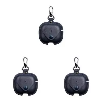 Кожаный чехол защитный чехол винтажный чехол для Apple Airpods 4(синий)