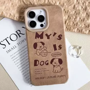 Кожаный чехол Zhitai для Apple iPhone 12, 13, 14 Pro и 15 Pro Max — мультяшный дизайн 13/14