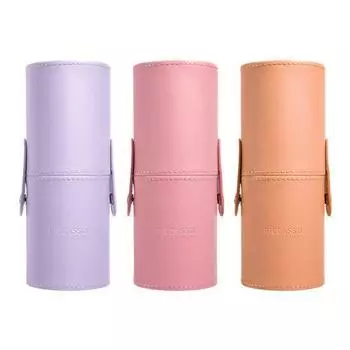 Кожаный цилиндрический футляр для кистей Picasso Collezioni, 3 цвета, популярные корейские косметические товары pink