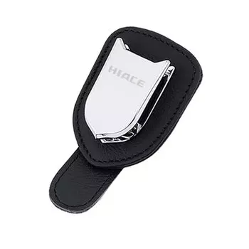 Кожаный держатель для солнцезащитных очков Toyota Hiace, держатель для солнцезащитных очков для автомобиля, солнцезащитный козырек, очки, зажим для билета, зажим для очков, 4 цвета на выбор (черный) чёрный