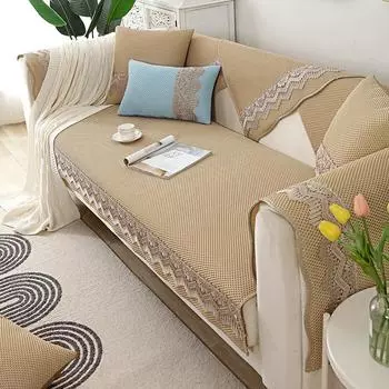 Кожаный диван, специальный нескользящий коврик, современный вход, стиль люкс, универсальный защитный чехол на четыре сезона, двойной, три, императорская комбинация наложницы 70*70CM