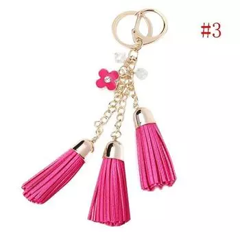 Кожаный длинный брелок с кисточками и цветами, гаечный ключ, брелок для сумки, кошелька, телефона, подвеска, милые брелки, модные брелки для женщин C