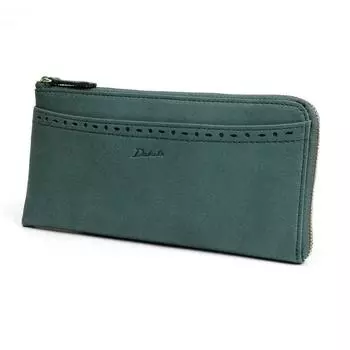 Кожаный длинный кошелек на молнии 0035273 Apego Series Navy [Dakota] женский L-образный DA-35273-60