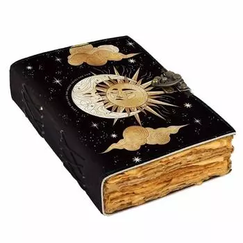 Кожаный дневник, индивидуальный блокнот, винтажный журнал, ежедневник, блокнот 7 x 5 in чёрный