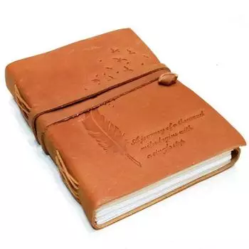 Кожаный дневник ручной работы, подарок для женщин и мужчин, бумага ручной работы, подарки для журнала путешествий, подарок на день Святого Валентина, размер 7 5 7 x 5 in коричневый