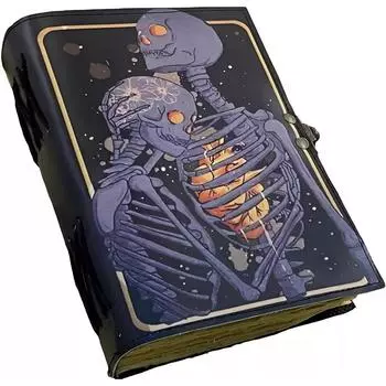 Кожаный дневник ручной работы, пустая книга заклинаний, книга теней, мусорный журнал, колдовство 7 x 5 in