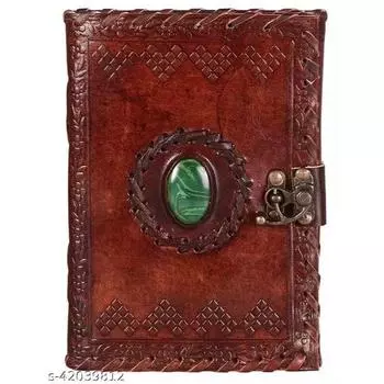 Кожаный дневник ручной работы с тиснением под старину, замок для альбома художника, размер 7 * 5 дюймов 7 x 5 in коричневый