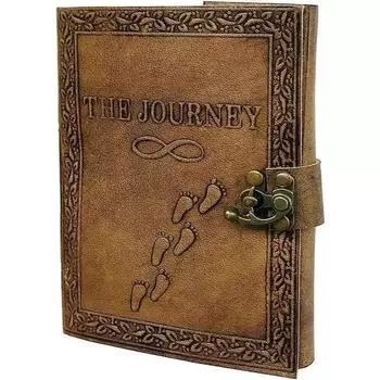 Кожаный дневник ручной работы с тиснением звезды, путешествия и двойного волка. Дневник со старинным замком для альбома художника, альбома для вырезок, рисунков, письма и т. д. 7 x 5 in синий