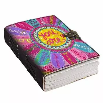 Кожаный дневник с печатными пустыми страницами, дневник для личного и офисного использования, планировщик, пустой дневник (7 х 5 дюймов) 7 x 5 in