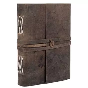 Кожаный дневник - старинный журнал ручной работы с простой бумагой для мужчин и женщин, подарок для ракшабандхана в виде альбома для рисования A5 коричневый