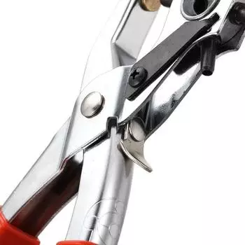 Кожаный дырокол с красной ручкой, плоскогубцы, серебряные пробивные отверстия, сверхмощные бытовые изделия из кожи