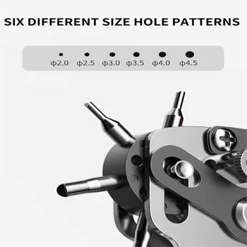 Кожаный дырокол с несколькими размерами отверстий, стальной дырокол 45 # для ремней, ремешков для часов, ремней, собак красный