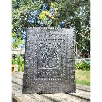 Кожаный ежедневник «Дерево жизни» ручной работы: для дневников, гримуаров и памятных подарков, идеально подходит для него на дни рождения или Рождество 13 x 10 in ( 300 Pages )