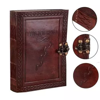 Кожаный ежедневник ручной работы для мужчин и женщин Журнал Бумага Тетрадь дневники Планировщик. Размер 7 х 5 дюймов. 7 x 5 in коричневый