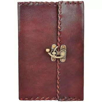 Кожаный ежедневник ручной работы для мужчин и женщин Журнал Бумага Тетрадь дневники Планировщик. Размер 7 х 5 дюймов. 7 x 5 in коричневый