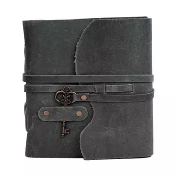 Кожаный ежедневник ручной работы из кожи, дневник премиум-класса с застежкой-ключом (A4) 200 страниц с краями Deckle Edge ручной работы