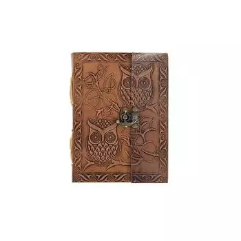 Кожаный ежедневник с металлическим замком, винтажный журнал ручной работы, 200 страниц, белый, нелинованный|дневник путешествий|личный журнал