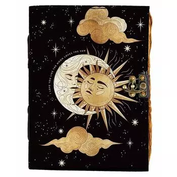 Кожаный ежедневник, винтажный ежедневник, блокнот с 200 страницами (5x7 дюймов,) 5 x 7 in чёрный