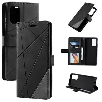 Кожаный флип-чехол Business Book Skin Funda Redmi Note 11 Pro 2022, чехол-бампер для Xiaomi Redmi Note 10T 10S 10 TS T10 11s Redmi 10 4G&Case & Strap чёрный