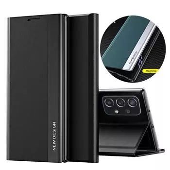 Кожаный флип-чехол для Samsung Galaxy A53 A54 5G A52 A34 A51 A50 A72 A32 A71 A13 A33 A12 A23 A73 A70 A10s A20 A14 A21s A24, чехол A23 чёрный