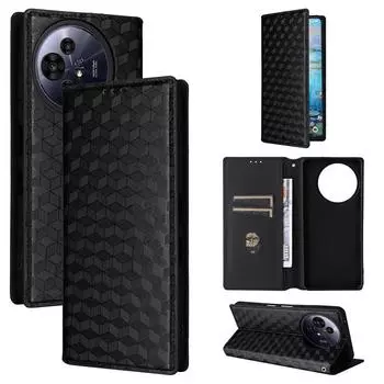 Кожаный флип-чехол для TCL 50 NxtPaper 5G/TCL 50 Pro NxtPaper 5G кожаный чехол противоударный кошелек противоударные бамперные чехлы TCL 50 Pro NxtPaper 5G чёрный