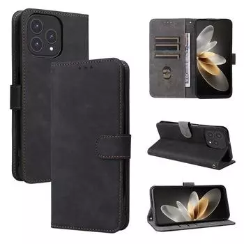 Флип-чехол для телефона Cubot P80 из искусственной кожи, защитный чехол для всего корпуса с [блокировкой RFID] for Cubot P80 чёрный