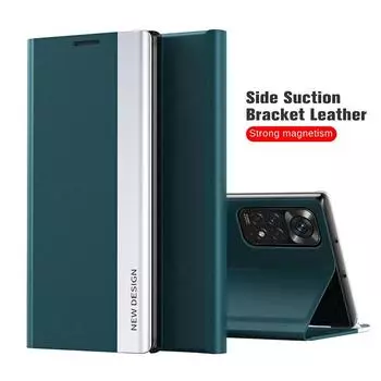 Кожаный флип-чехол для Xiaomi Redmi Note 13Pro 11, чехол с магнитным кронштейном для Xiamoi Redmi Note11 12 Pro 5G 11s 11Pro, защитный чехол For Redmi Note 11 белый